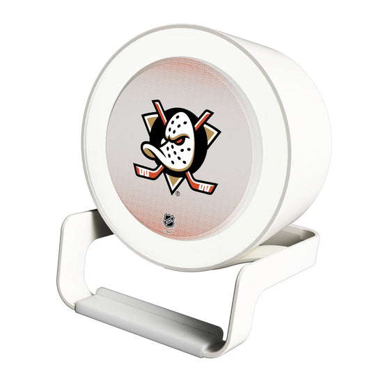 Anaheim Ducks Linen Night Light Charger and Bluetooth Speaker - Sports Gifts, Sports Memorabilia, Sports Collectibles, Fan Shop