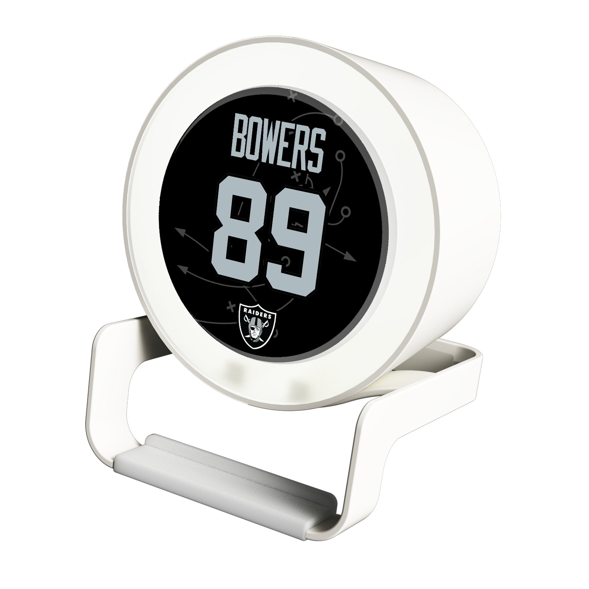 Brock Bowers Las Vegas Raiders 89 Ready Night Light Charger and Bluetooth Speaker - Sports Gifts, Sports Memorabilia, Sports Collectibles, Fan Shop