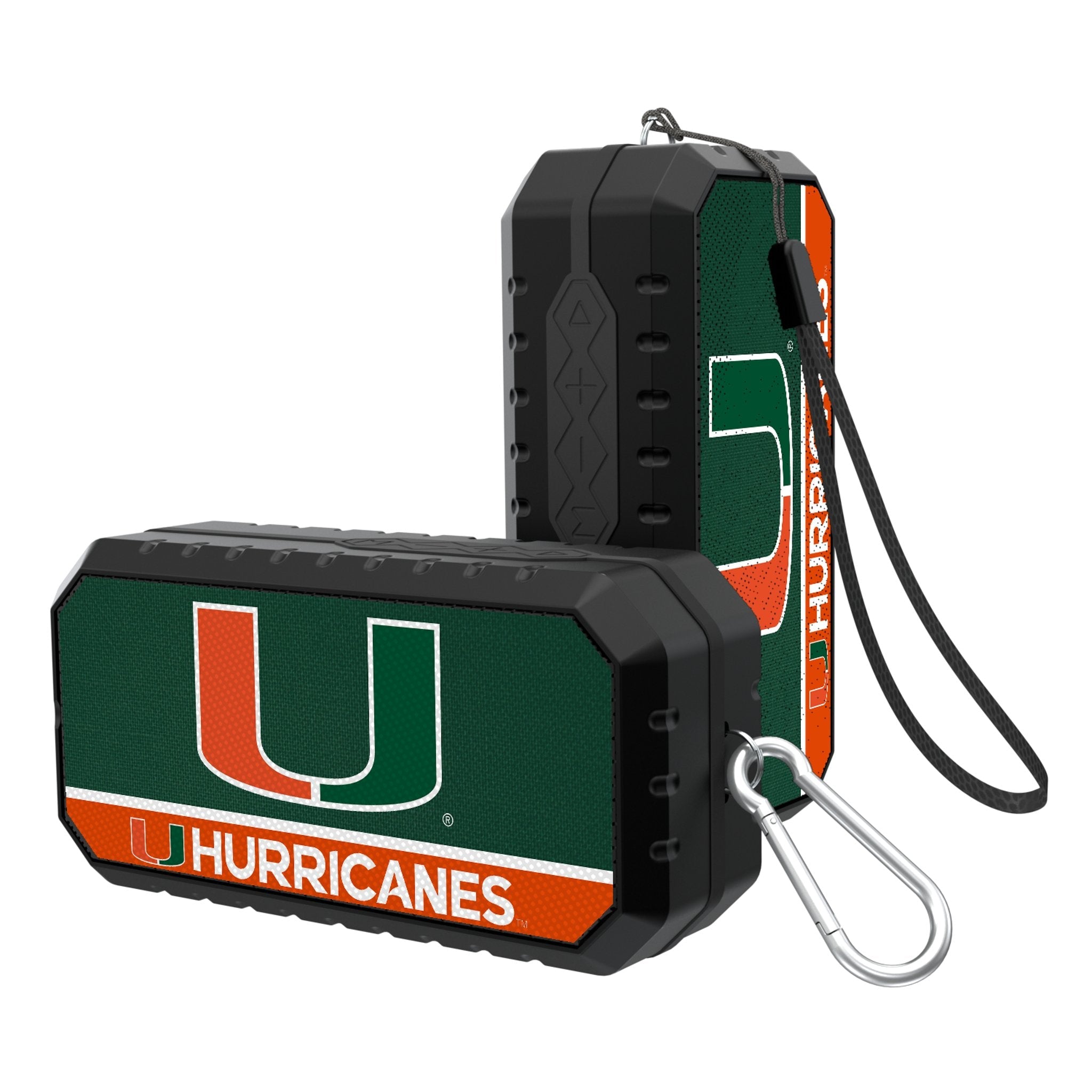 University of Miami Hurricanes Endzone Solid Bluetooth Speaker - Sports Gifts, Sports Memorabilia, Sports Collectibles, Fan Shop