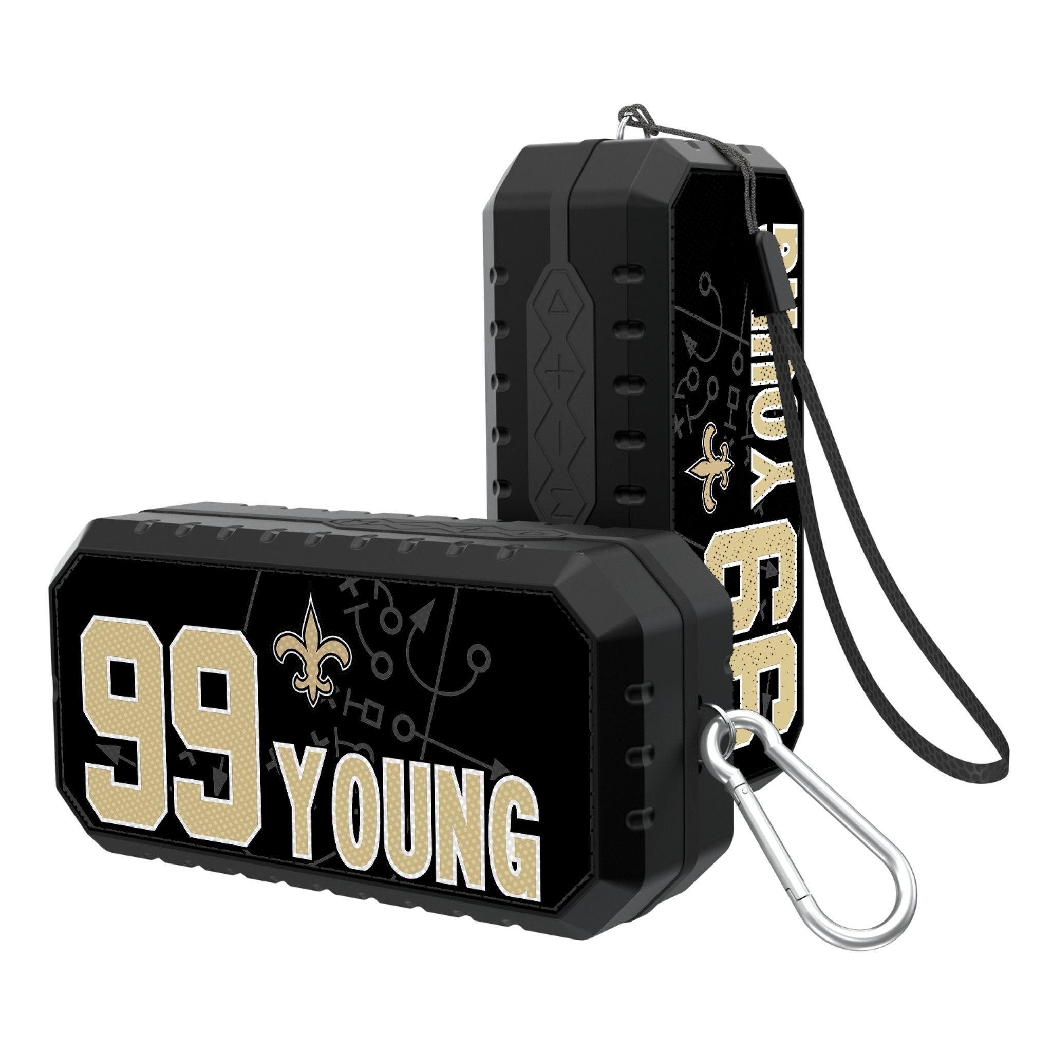 Chase Young New Orleans Saints 99 Ready Bluetooth Speaker - Sports Gifts, Sports Memorabilia, Sports Collectibles, Fan Shop