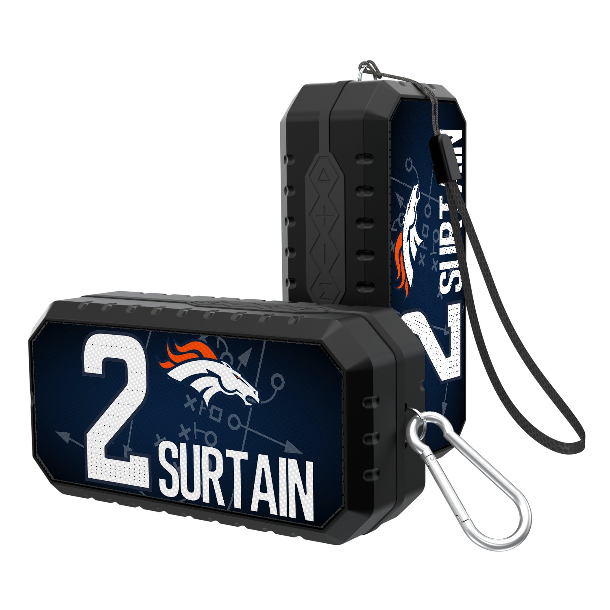 Pat Surtain II Denver Broncos 2 Game Tactic Bluetooth Speaker - Sports Gifts, Sports Memorabilia, Sports Collectibles, Fan Shop