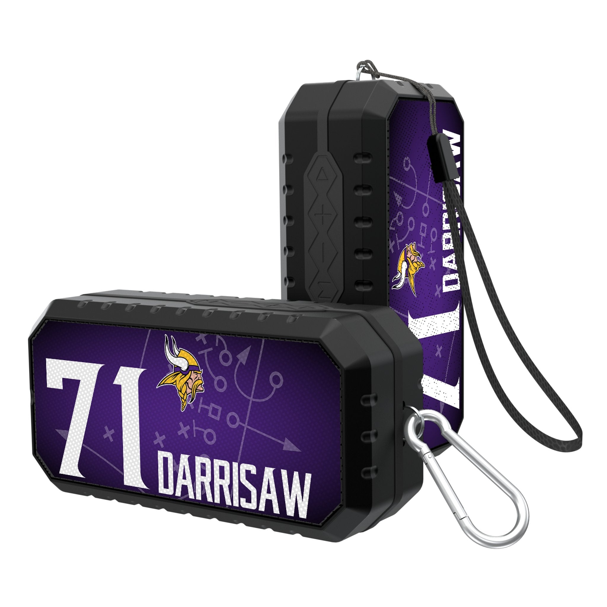 Christian Darrisaw Minnesota Vikings 71 Ready Bluetooth Speaker - Sports Gifts, Sports Memorabilia, Sports Collectibles, Fan Shop