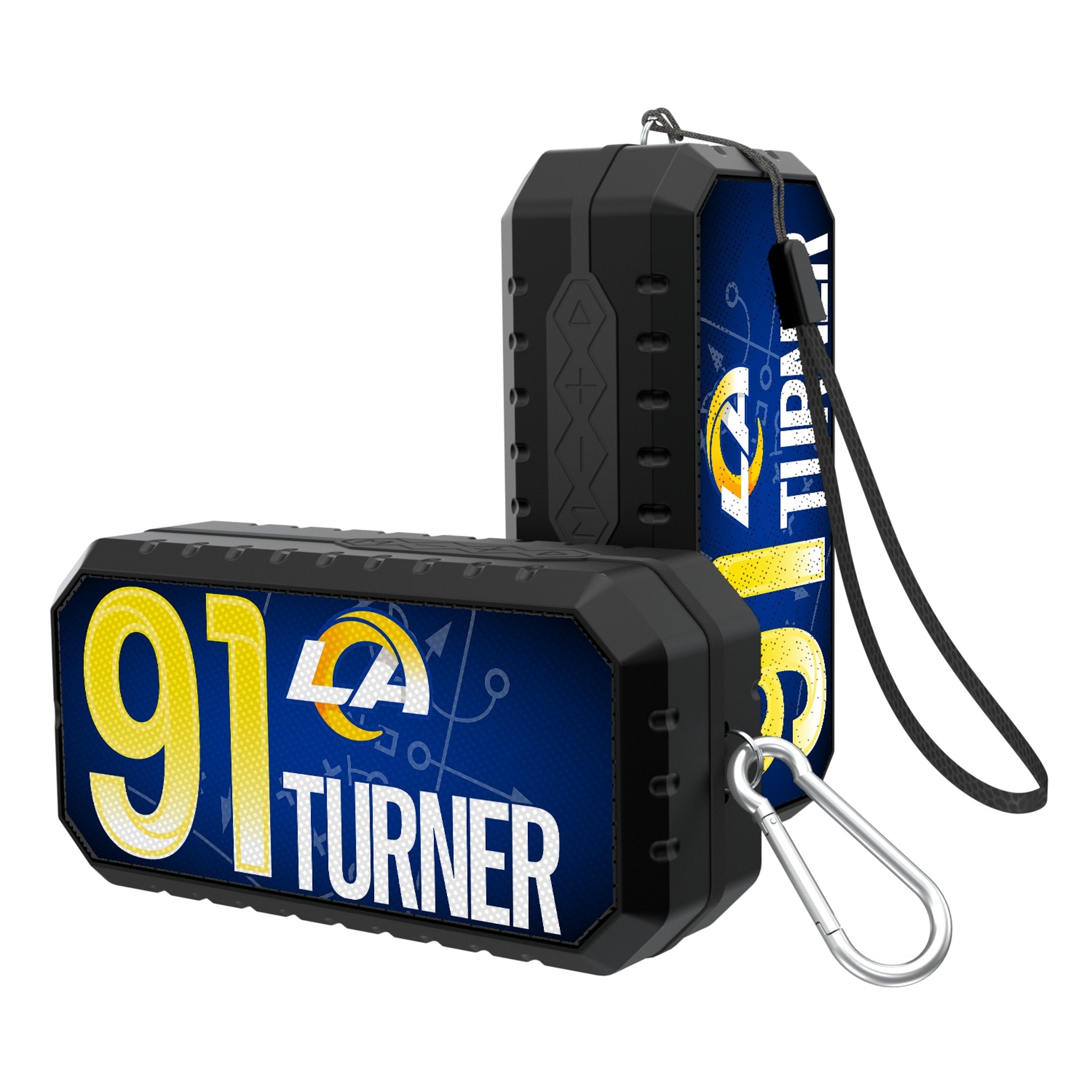Kobie Turner Los Angeles Rams 91 Ready Bluetooth Speaker - Sports Gifts, Sports Memorabilia, Sports Collectibles, Fan Shop