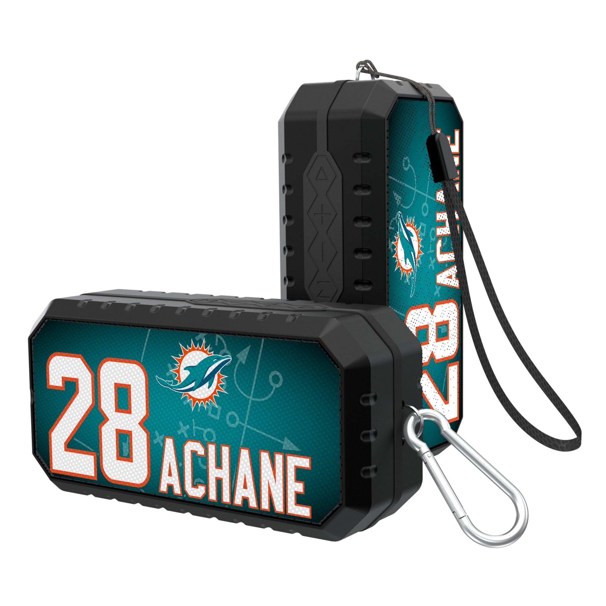 De'Von Achane Miami Dolphins 28 Ready Bluetooth Speaker - Sports Gifts, Sports Memorabilia, Sports Collectibles, Fan Shop