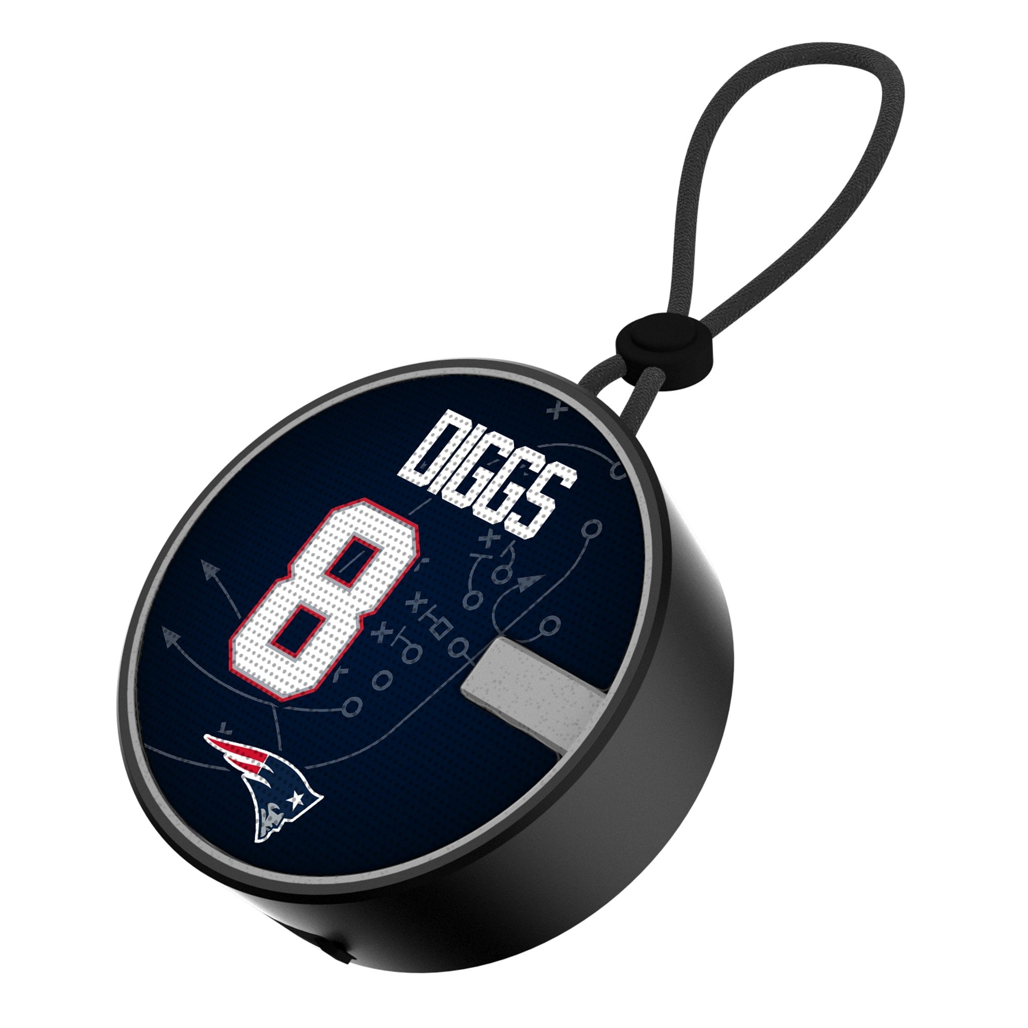 Stefon Diggs New England Patriots 8 Game Tactic Waterproof Speaker - Sports Gifts, Sports Memorabilia, Sports Collectibles, Fan Shop