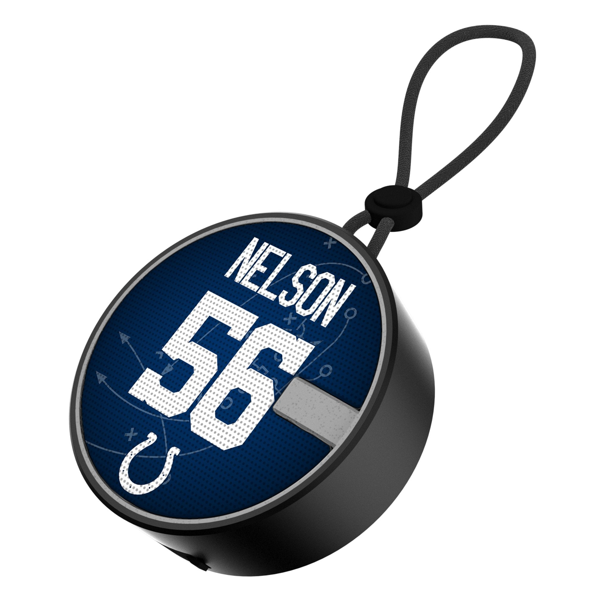 Quenton Nelson Indianapolis Colts 56 Ready Waterproof Speaker - Sports Gifts, Sports Memorabilia, Sports Collectibles, Fan Shop