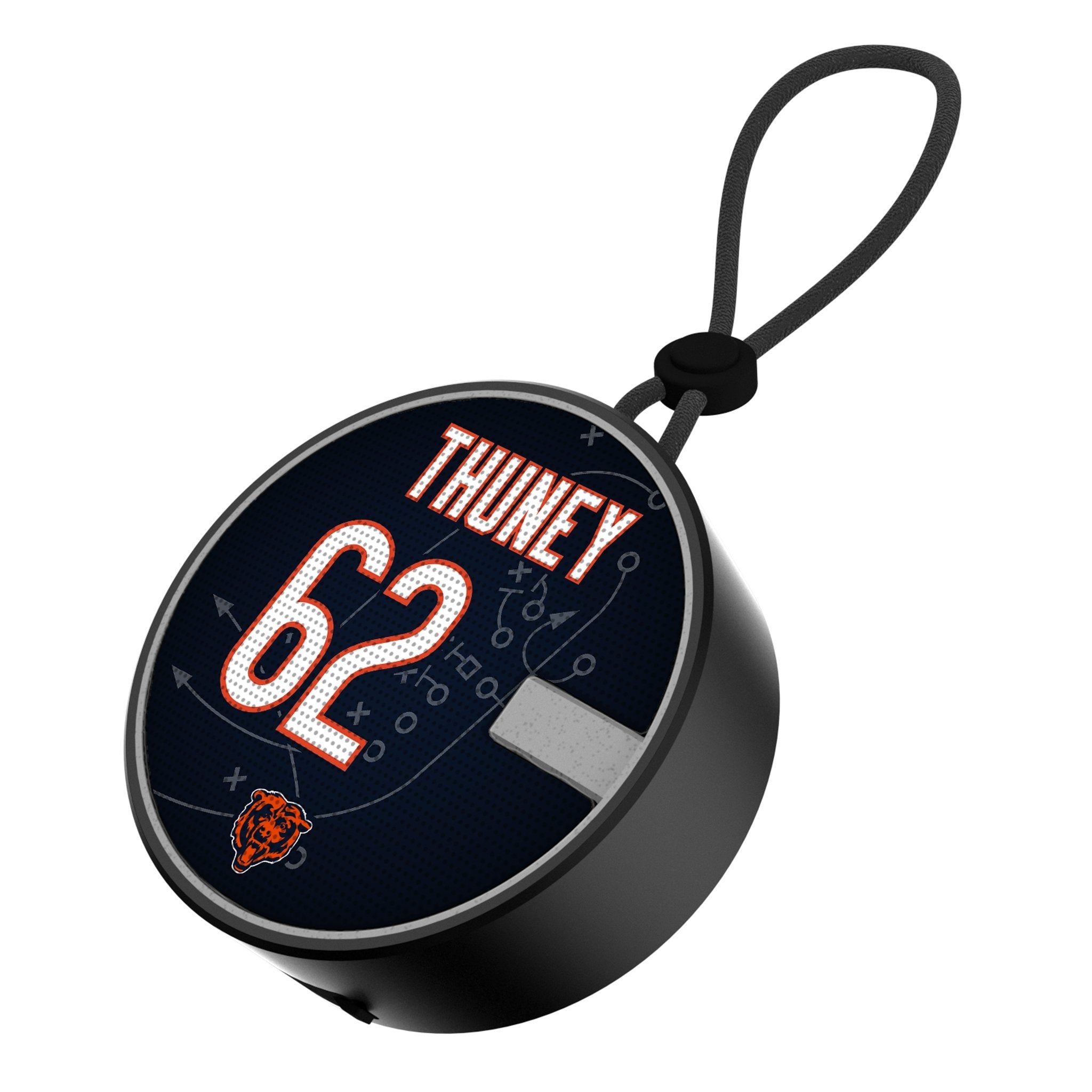 Joe Thuney Chicago Bears 62 Game Tactic Waterproof Speaker - Sports Gifts, Sports Memorabilia, Sports Collectibles, Fan Shop