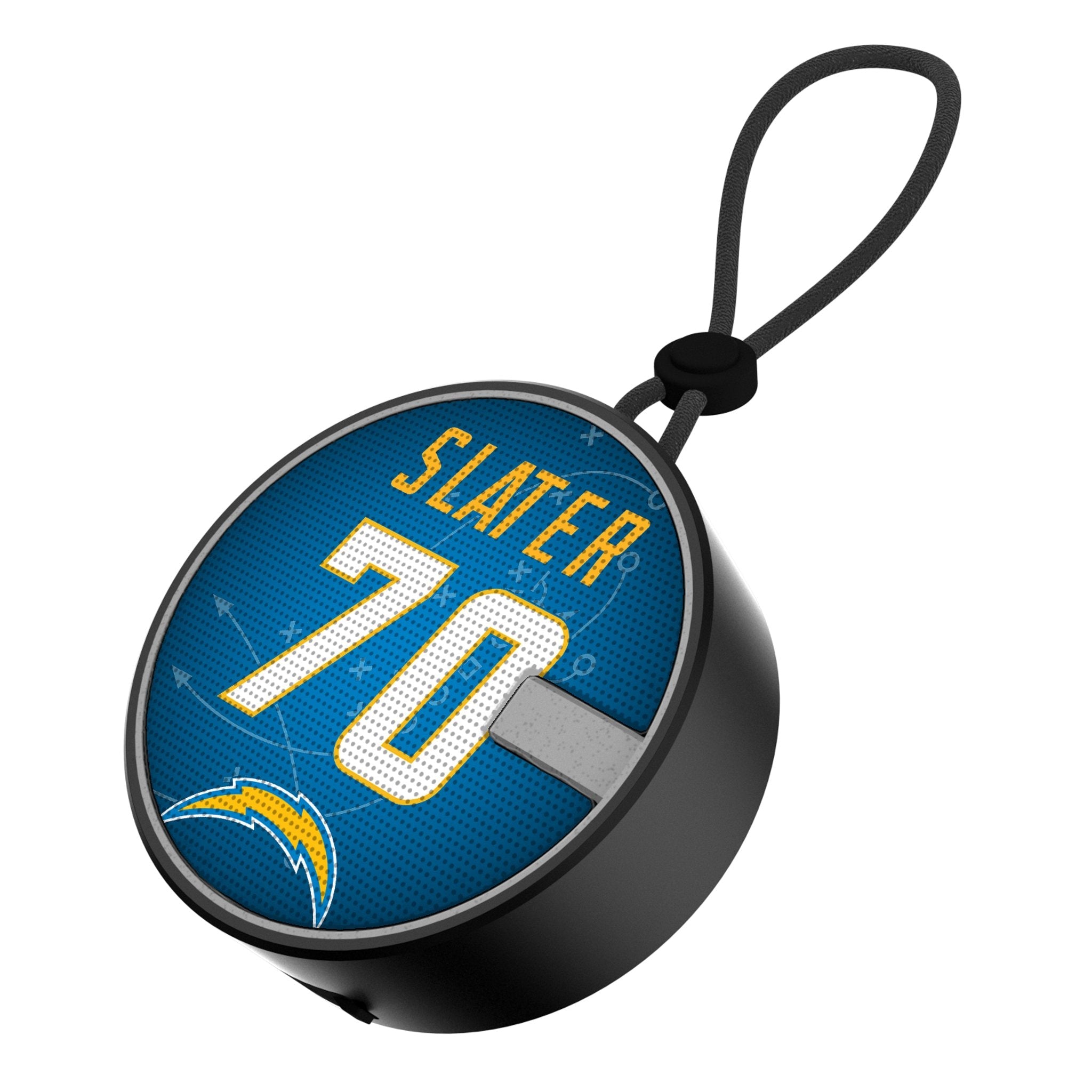 RaShawn Slater Los Angeles Chargers 70 Ready Waterproof Speaker - Sports Gifts, Sports Memorabilia, Sports Collectibles, Fan Shop