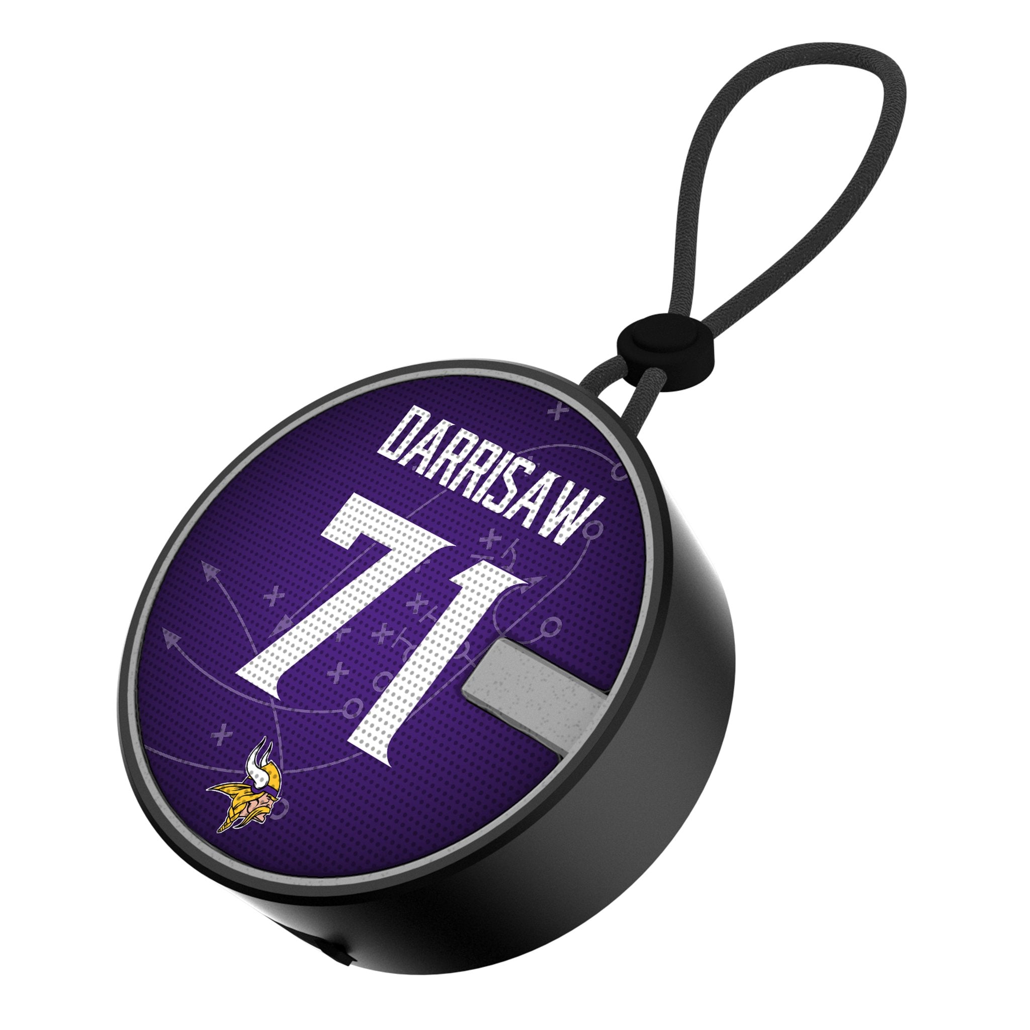 Christian Darrisaw Minnesota Vikings 71 Ready Waterproof Speaker - Sports Gifts, Sports Memorabilia, Sports Collectibles, Fan Shop