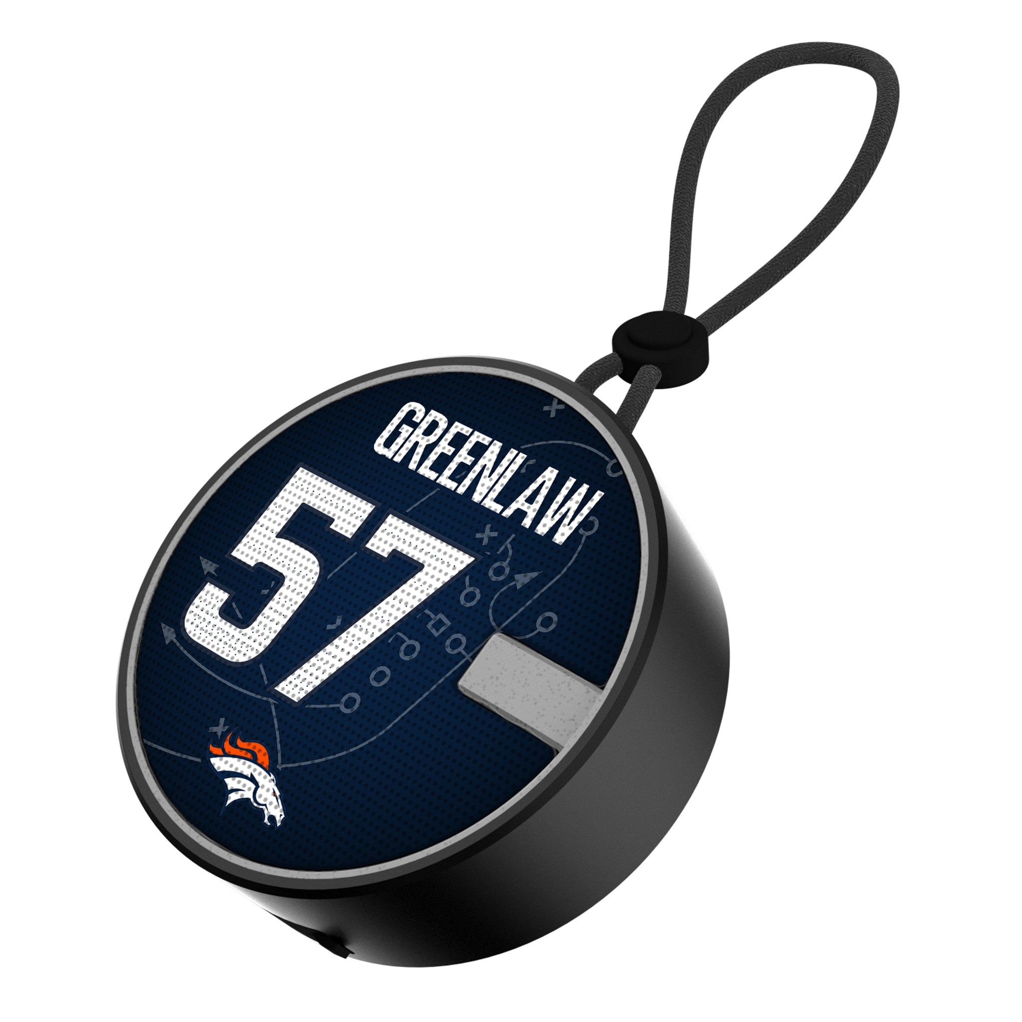 Dre Greenlaw Denver Broncos 57 Game Tactic Waterproof Speaker - Sports Gifts, Sports Memorabilia, Sports Collectibles, Fan Shop