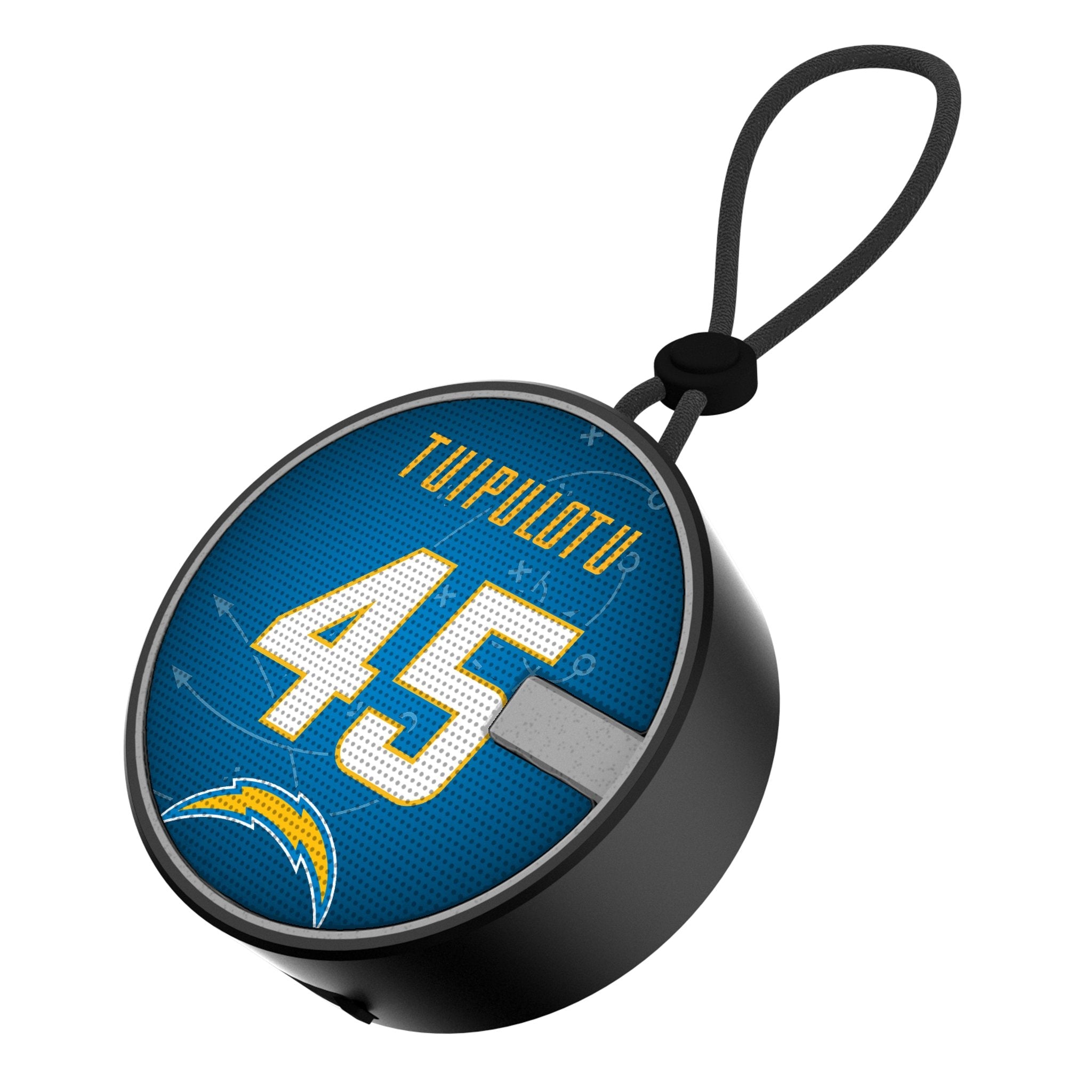 Tuli Tuipulotu Los Angeles Chargers 45 Ready Waterproof Speaker - Sports Gifts, Sports Memorabilia, Sports Collectibles, Fan Shop