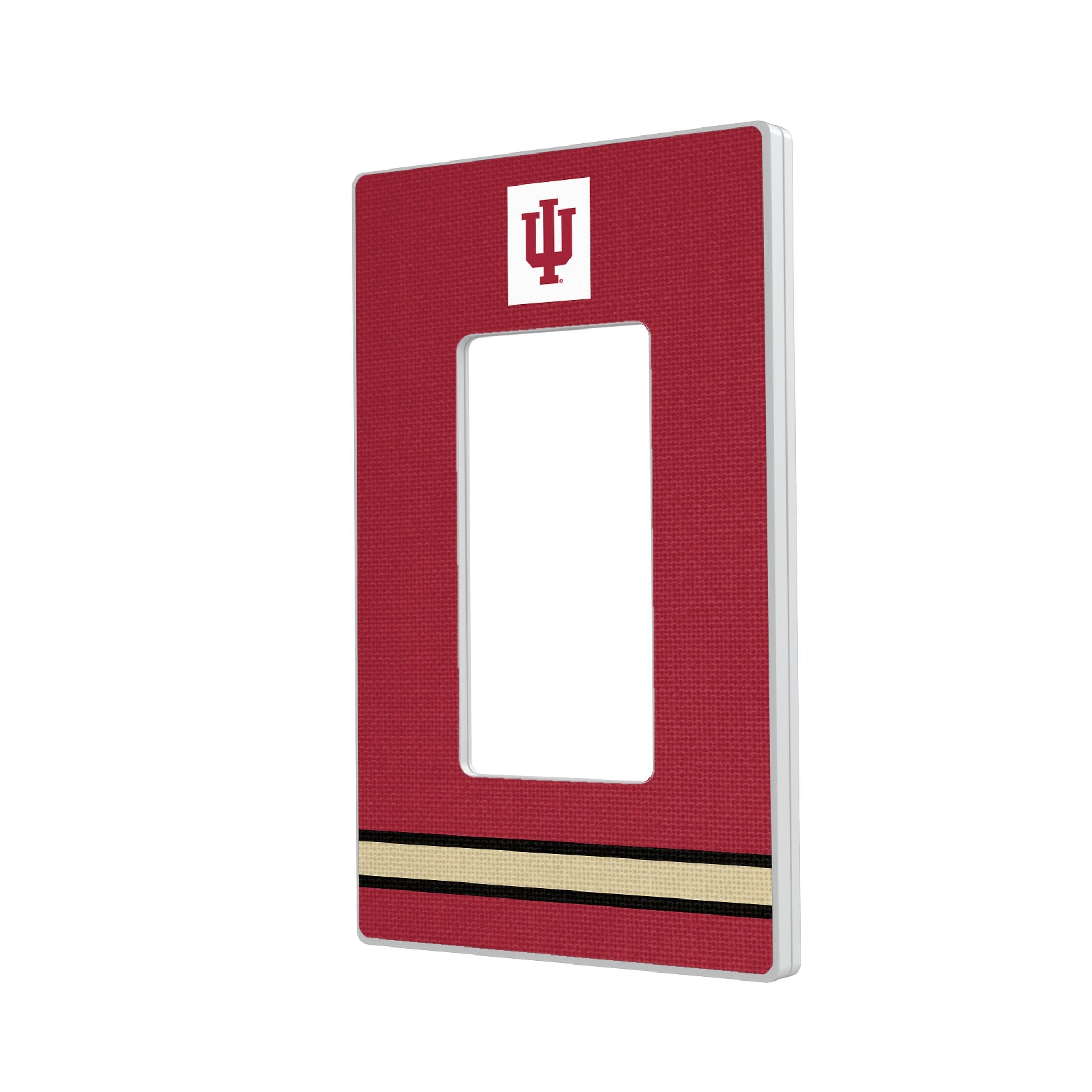 Indiana University Hoosiers Stripe Hidden-Screw Light Switch Plate - Sports Gifts, Sports Memorabilia, Sports Collectibles, Fan Shop