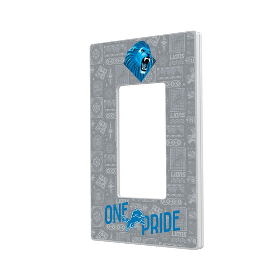 Detroit Lions 2024 Illustrated Limited Edition Hidden-Screw Light Switch Plate-1