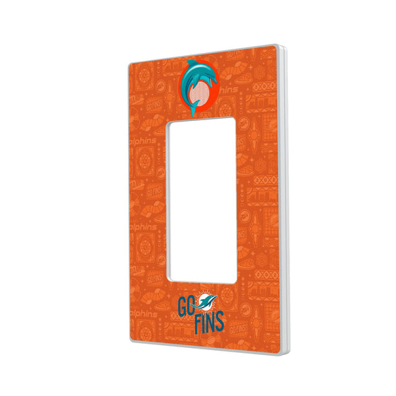 Miami Dolphins 2024 Illustrated Limited Edition Hidden-Screw Light Switch Plate-1