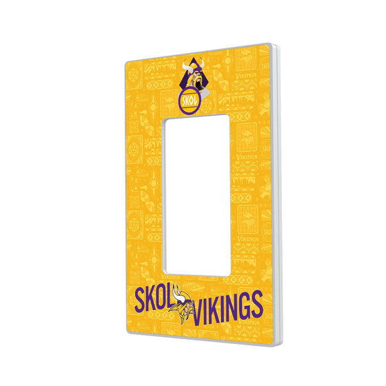 Minnesota Vikings 2024 Illustrated Limited Edition Hidden-Screw Light Switch Plate-1