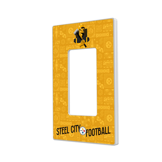 Pittsburgh Steelers 2024 Illustrated Limited Edition Hidden-Screw Light Switch Plate-1