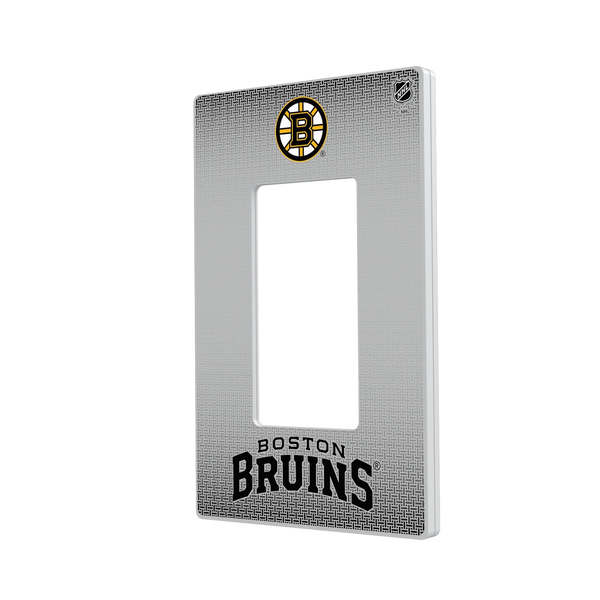 Boston Bruins Linen Hidden-Screw Light Switch Plate - Sports Gifts, Sports Memorabilia, Sports Collectibles, Fan Shop