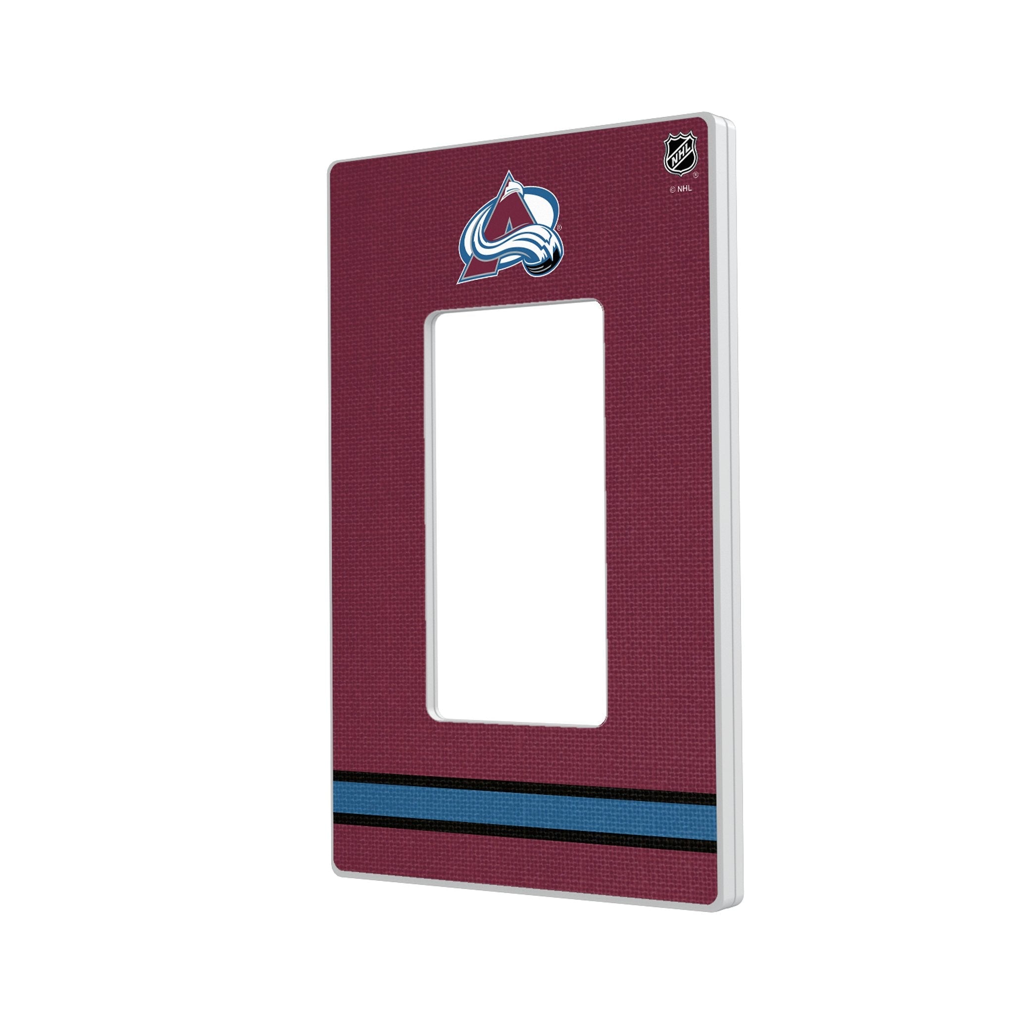 Colorado Avalanche Stripe Hidden-Screw Light Switch Plate - Sports Gifts, Sports Memorabilia, Sports Collectibles, Fan Shop