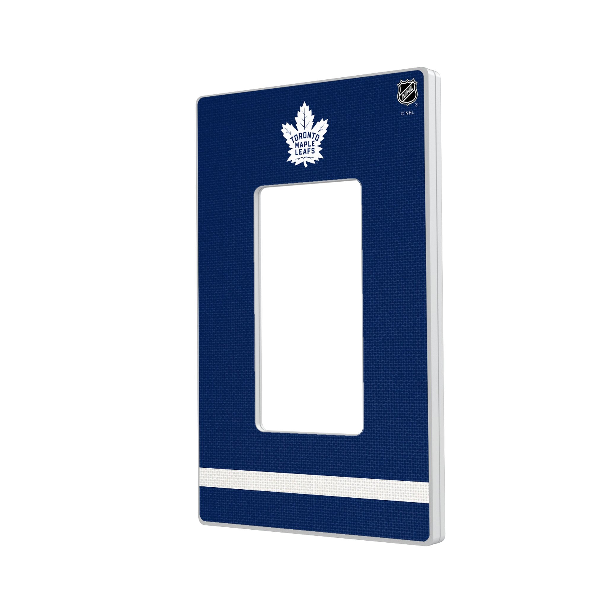 Toronto Maple Leafs Stripe Hidden-Screw Light Switch Plate - Sports Gifts, Sports Memorabilia, Sports Collectibles, Fan Shop