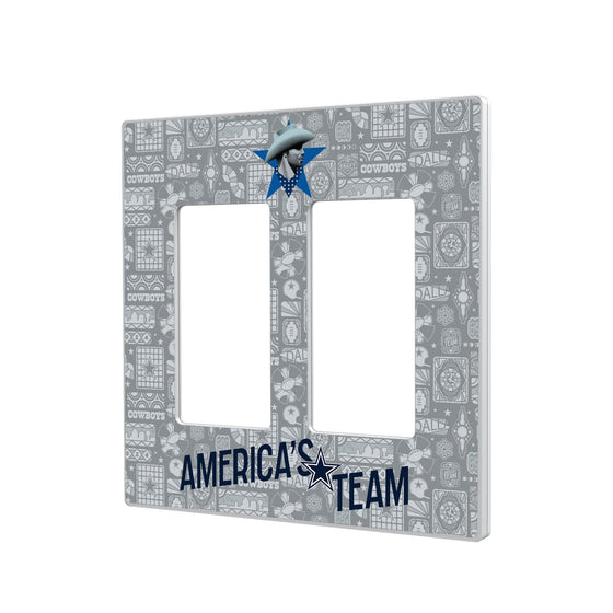 Dallas Cowboys 2024 Illustrated Limited Edition Hidden-Screw Light Switch Plate-3