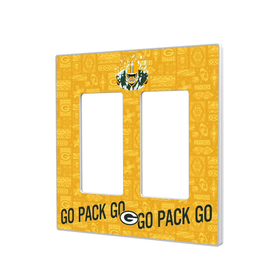 Green Bay Packers 2024 Illustrated Limited Edition Hidden-Screw Light Switch Plate-3