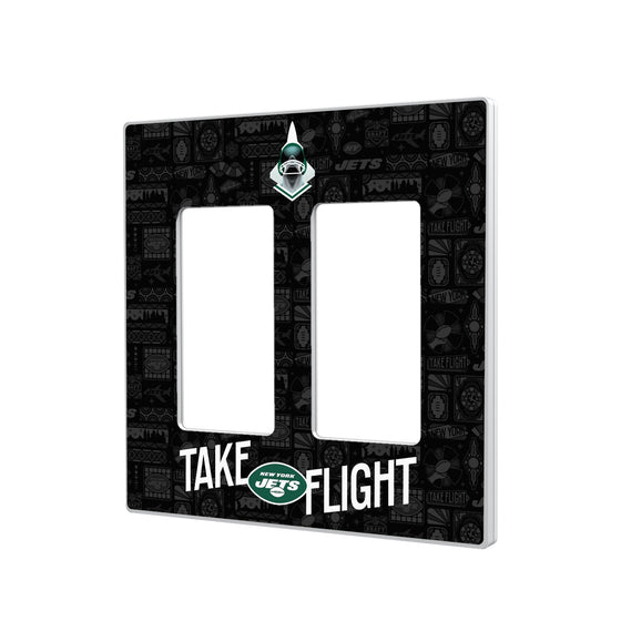 New York Jets 2024 Illustrated Limited Edition Hidden-Screw Light Switch Plate-3