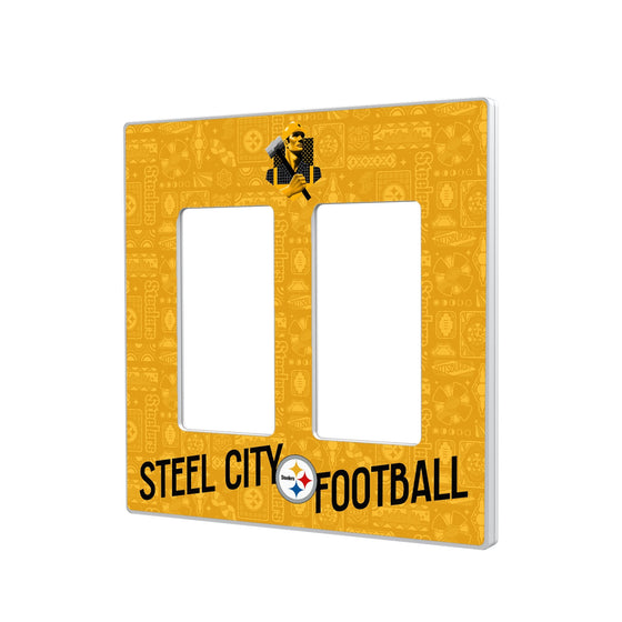 Pittsburgh Steelers 2024 Illustrated Limited Edition Hidden-Screw Light Switch Plate-3