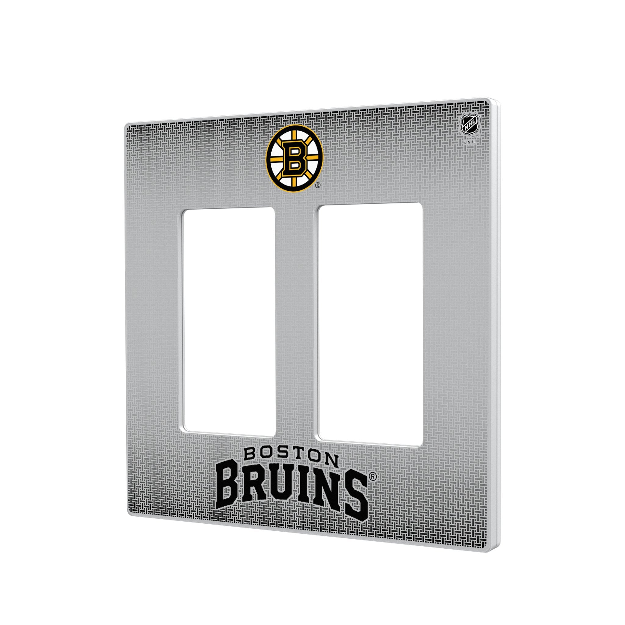 Boston Bruins Linen Hidden-Screw Light Switch Plate - Sports Gifts, Sports Memorabilia, Sports Collectibles, Fan Shop