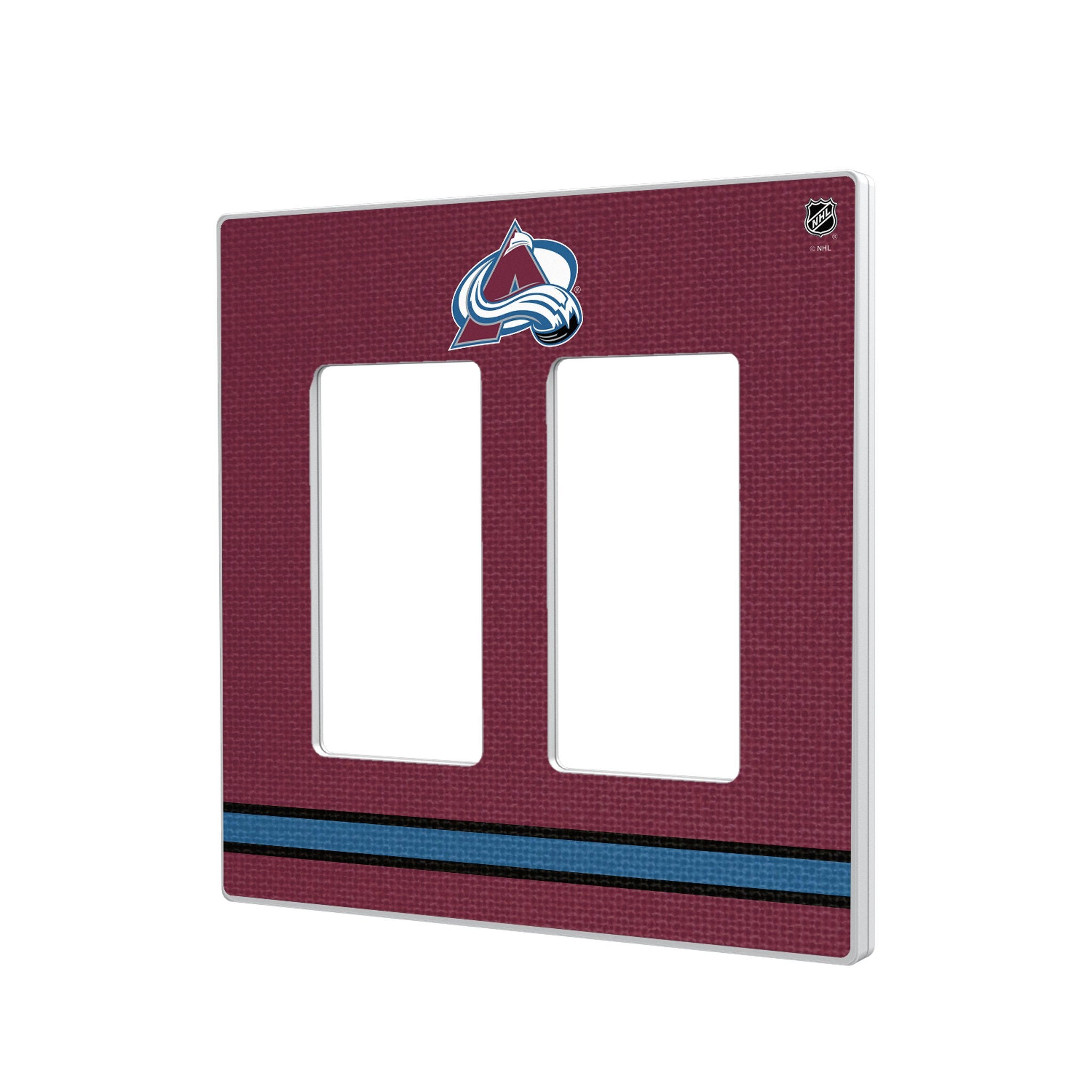 Colorado Avalanche Stripe Hidden-Screw Light Switch Plate - Sports Gifts, Sports Memorabilia, Sports Collectibles, Fan Shop