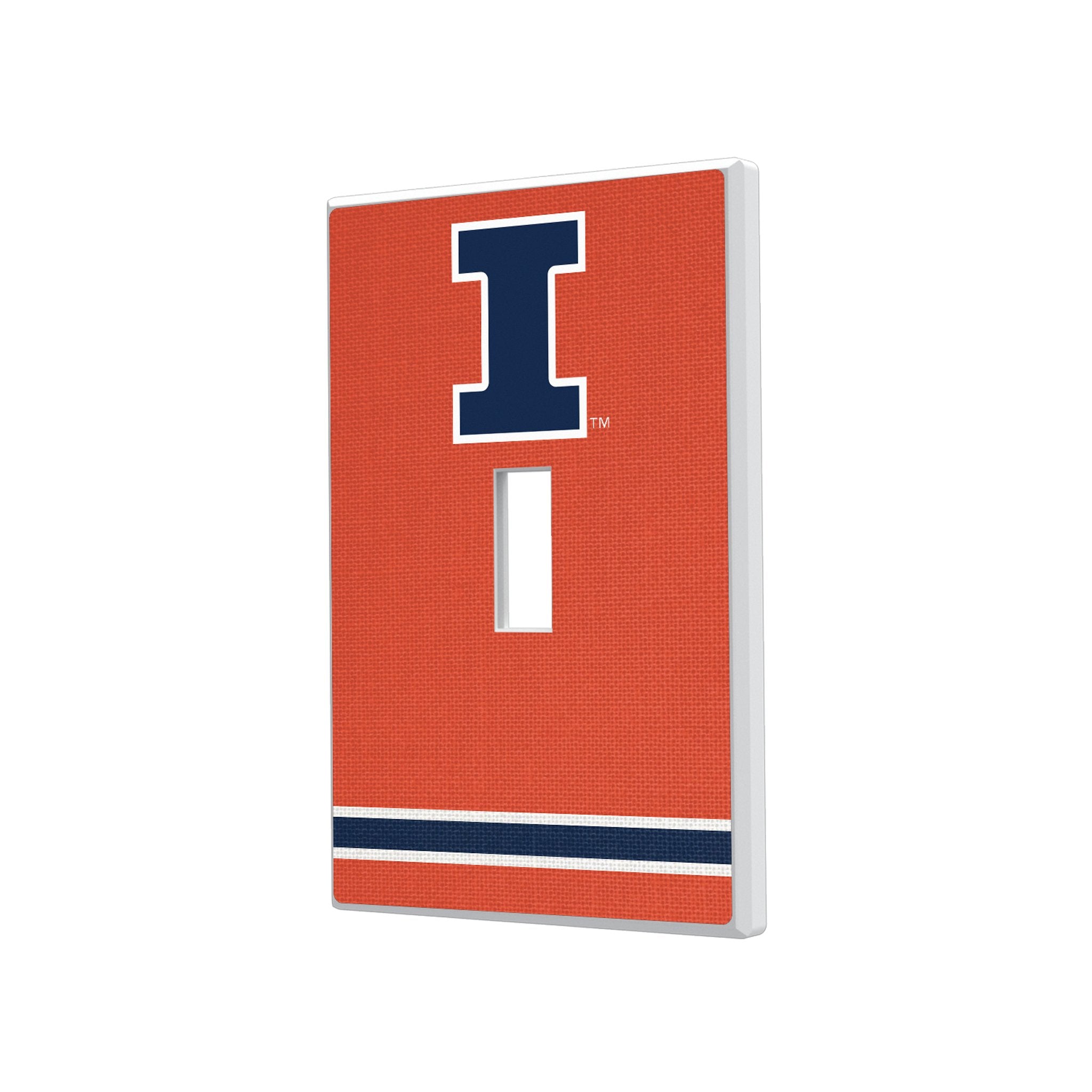 University of Illinois Fighting Illini Stripe Hidden-Screw Light Switch Plate - Sports Gifts, Sports Memorabilia, Sports Collectibles, Fan Shop