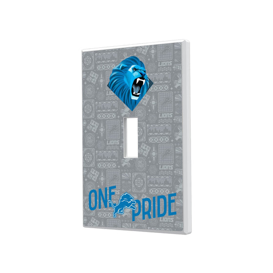 Detroit Lions 2024 Illustrated Limited Edition Hidden-Screw Light Switch Plate-0