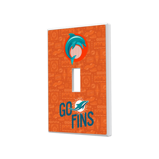 Miami Dolphins 2024 Illustrated Limited Edition Hidden-Screw Light Switch Plate-0