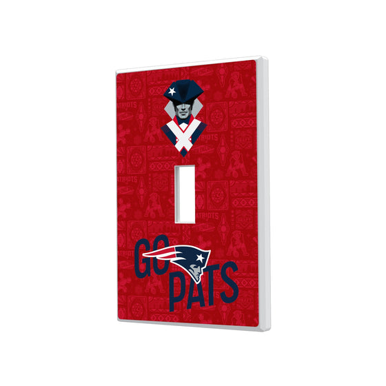 New England Patriots 2024 Illustrated Limited Edition Hidden-Screw Light Switch Plate-0