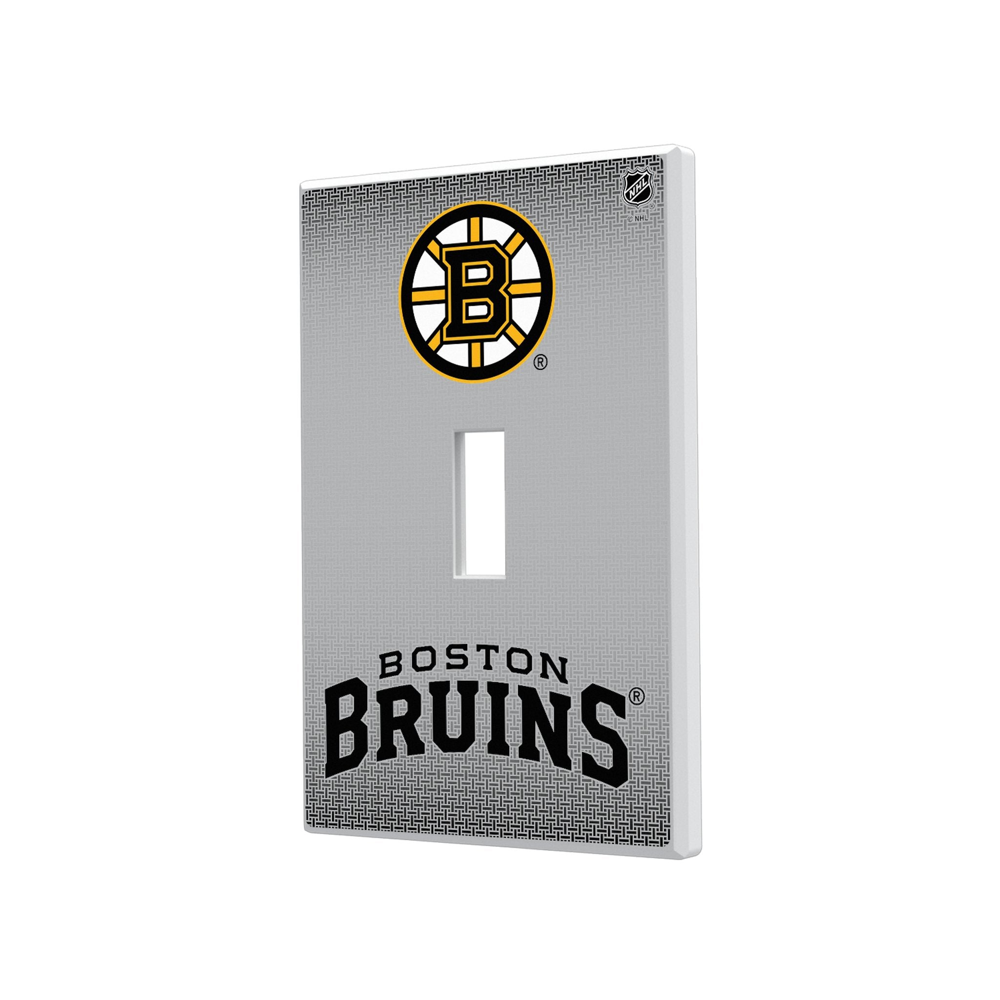 Boston Bruins Linen Hidden-Screw Light Switch Plate - Sports Gifts, Sports Memorabilia, Sports Collectibles, Fan Shop