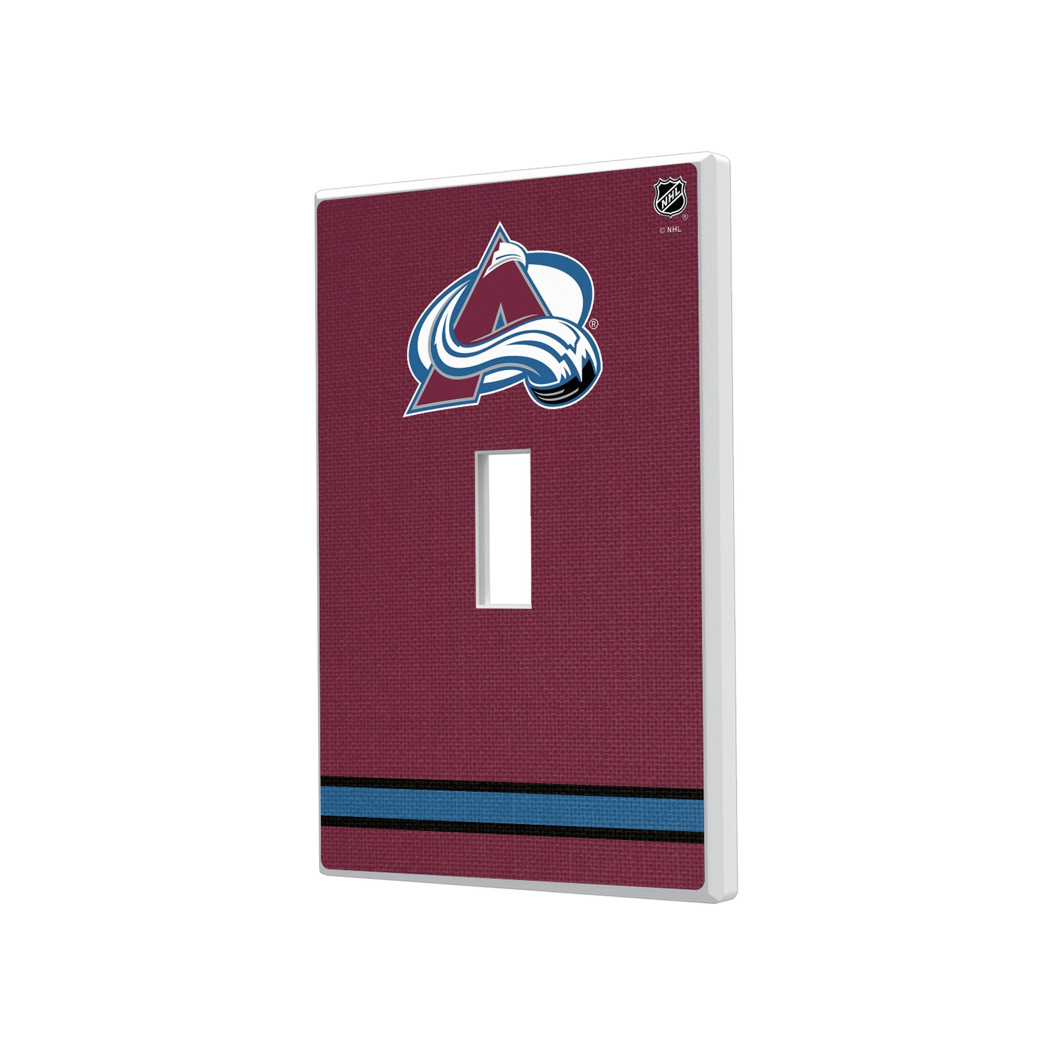 Colorado Avalanche Stripe Hidden-Screw Light Switch Plate - Sports Gifts, Sports Memorabilia, Sports Collectibles, Fan Shop