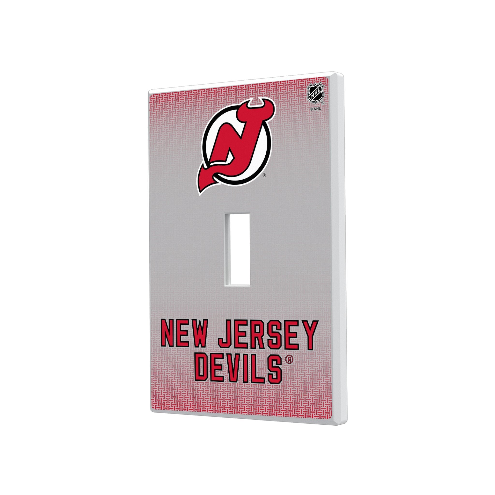 New Jersey Devils Linen Hidden-Screw Light Switch Plate - Sports Gifts, Sports Memorabilia, Sports Collectibles, Fan Shop