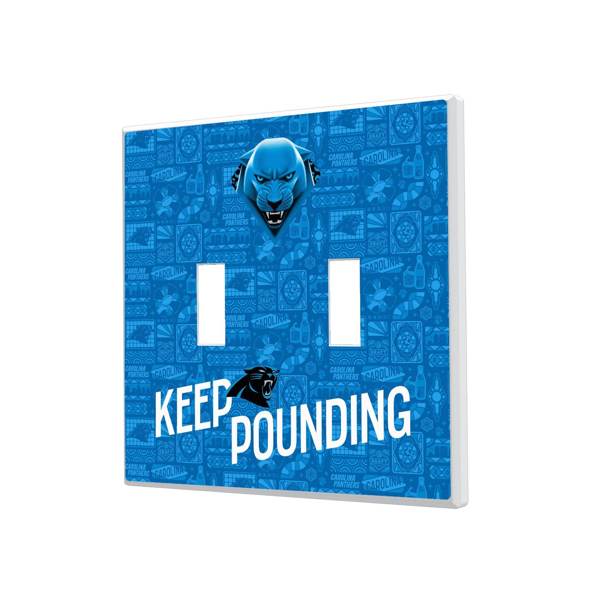 Carolina Panthers 2024 Illustrated Limited Edition Hidden-Screw Light Switch Plate - Sports Gifts, Sports Memorabilia, Sports Collectibles, Fan Shop