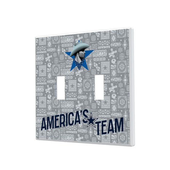 Dallas Cowboys 2024 Illustrated Limited Edition Hidden-Screw Light Switch Plate-2