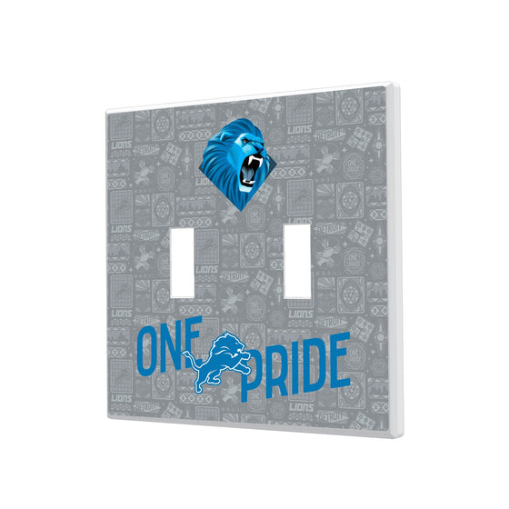 Detroit Lions 2024 Illustrated Limited Edition Hidden-Screw Light Switch Plate-2