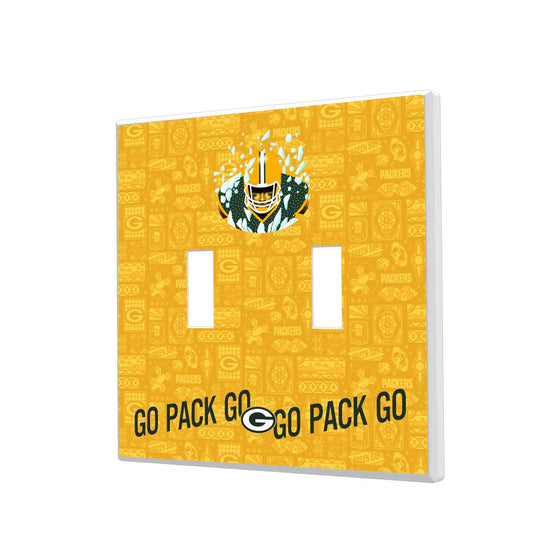 Green Bay Packers 2024 Illustrated Limited Edition Hidden-Screw Light Switch Plate-2
