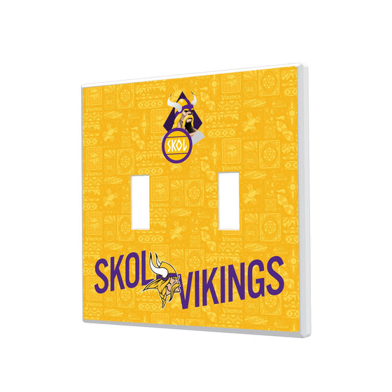 Minnesota Vikings 2024 Illustrated Limited Edition Hidden-Screw Light Switch Plate-2