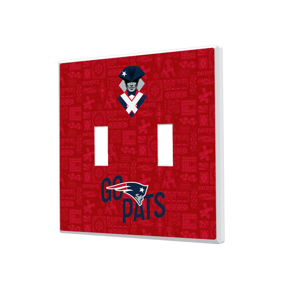 New England Patriots 2024 Illustrated Limited Edition Hidden-Screw Light Switch Plate-2