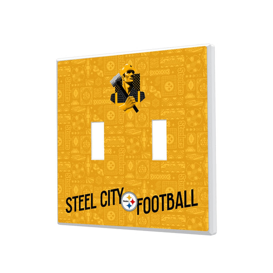 Pittsburgh Steelers 2024 Illustrated Limited Edition Hidden-Screw Light Switch Plate-2