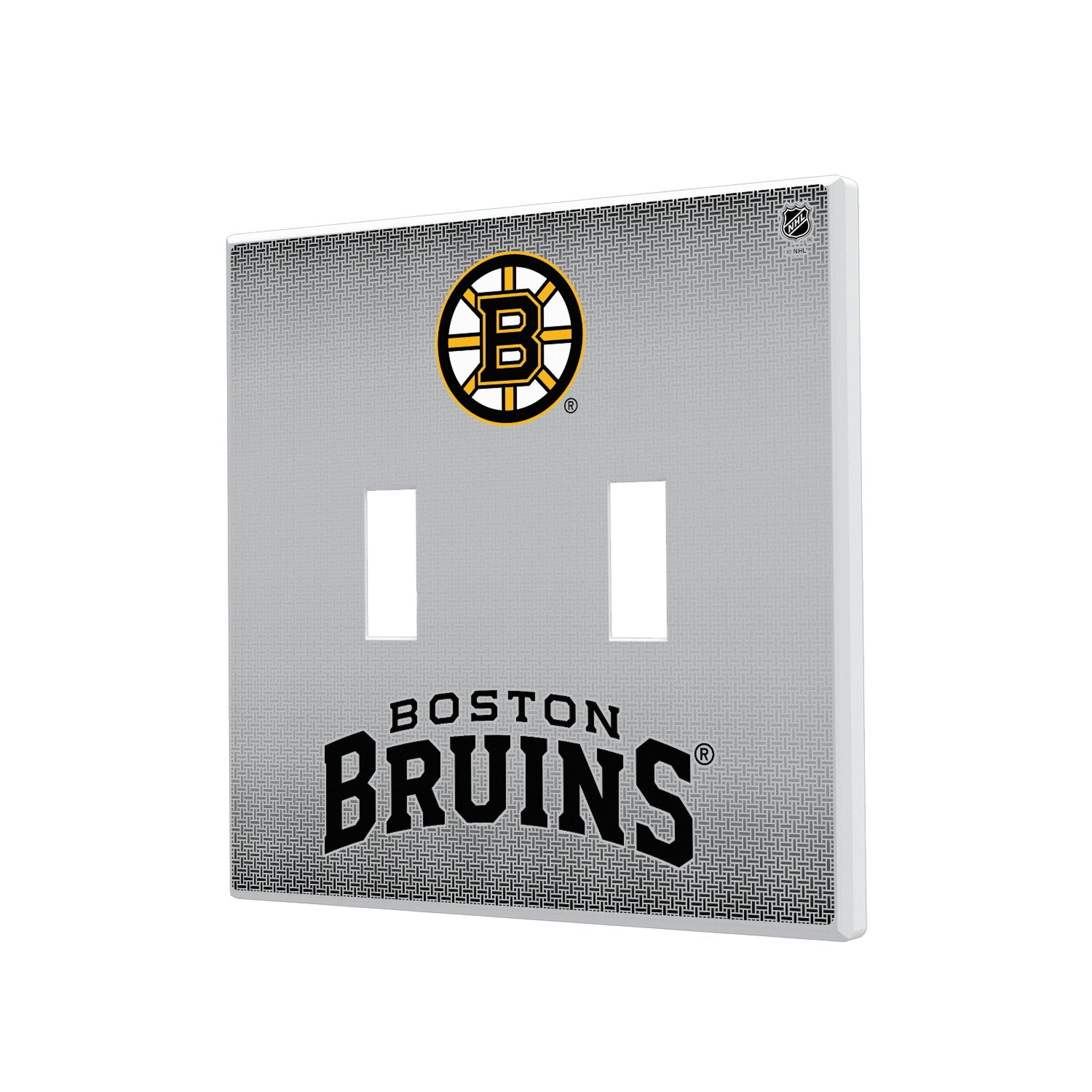 Boston Bruins Linen Hidden-Screw Light Switch Plate - Sports Gifts, Sports Memorabilia, Sports Collectibles, Fan Shop