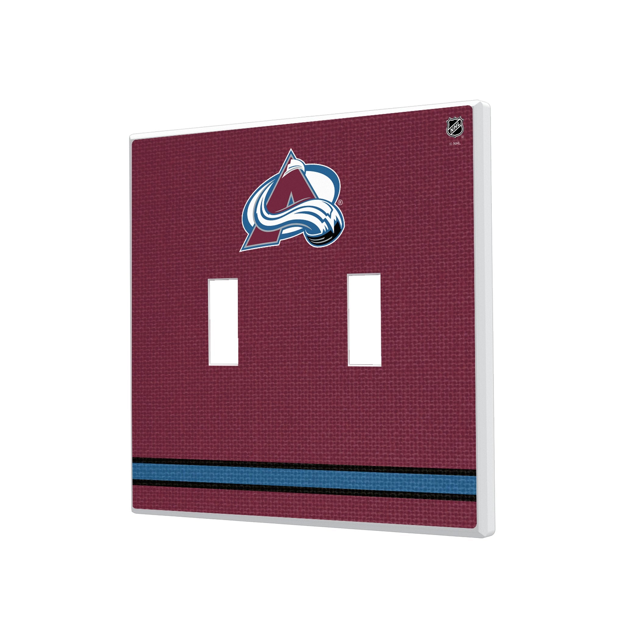 Colorado Avalanche Stripe Hidden-Screw Light Switch Plate - Sports Gifts, Sports Memorabilia, Sports Collectibles, Fan Shop