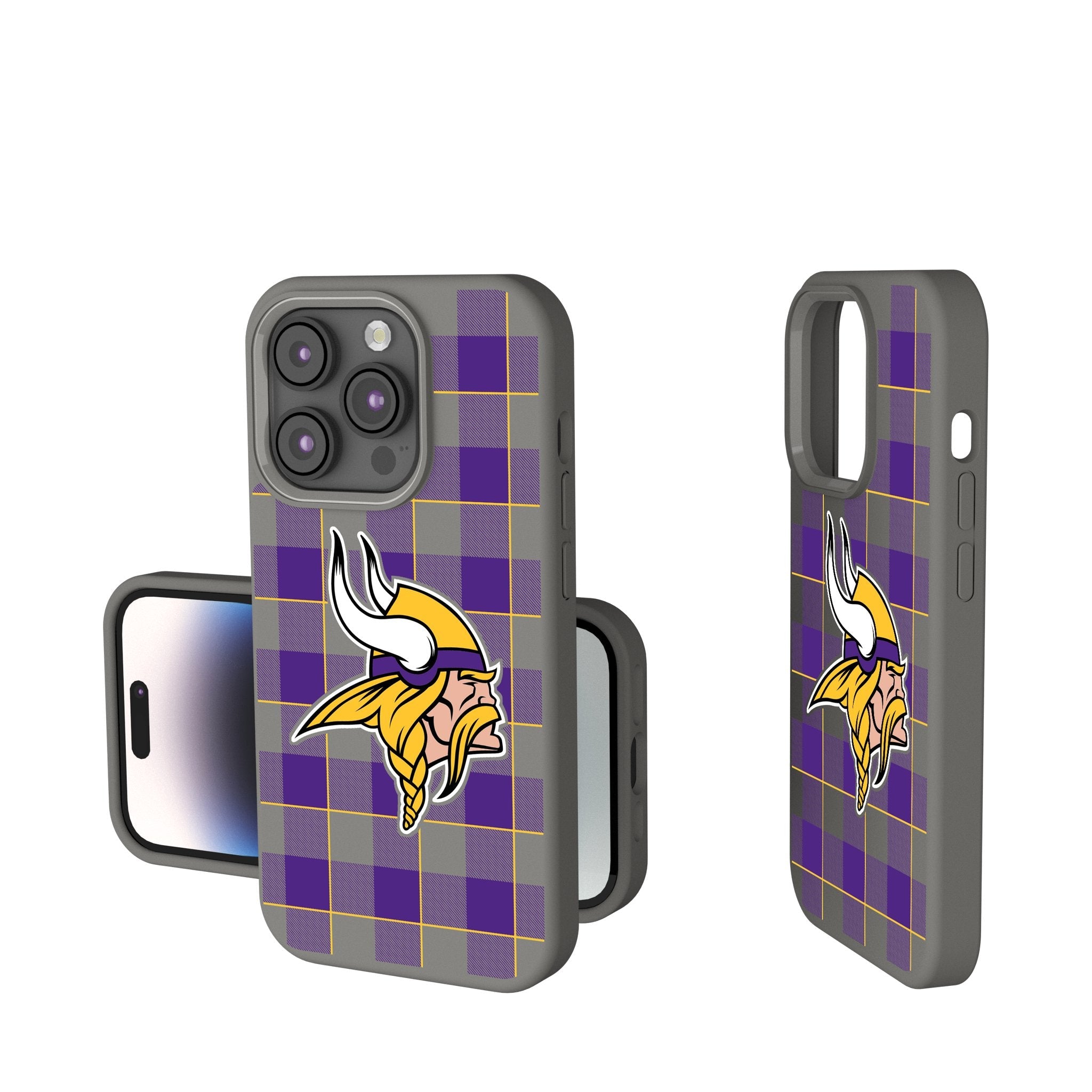 Minnesota Vikings Plaid Soft Touch Phone Case - Sports Gifts, Sports Memorabilia, Sports Collectibles, Fan Shop