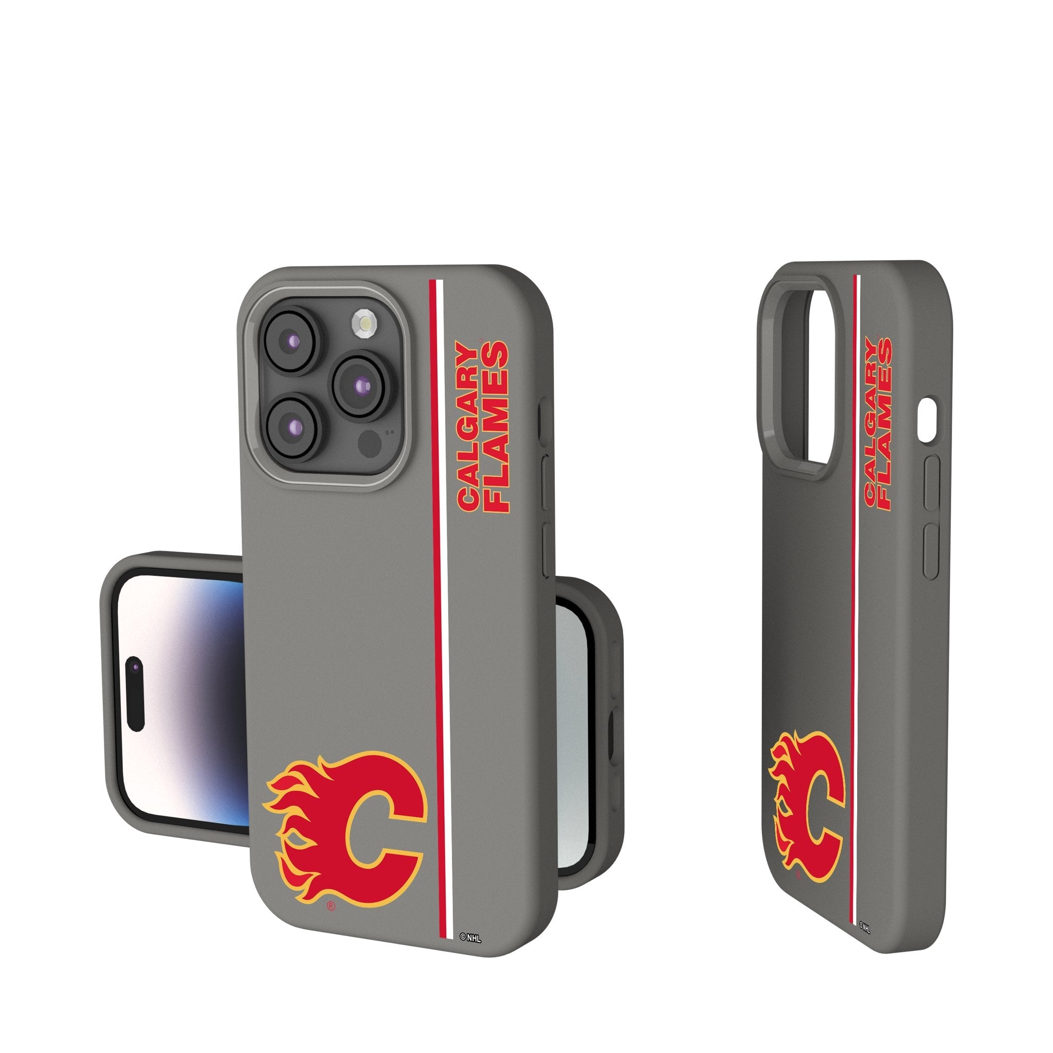 Calgary Flames Sidebar Soft Touch Phone Case - Sports Gifts, Sports Memorabilia, Sports Collectibles, Fan Shop