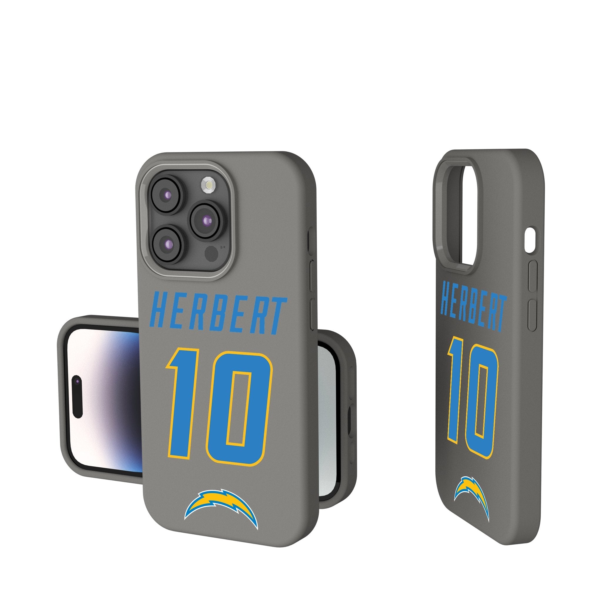 Justin Herbert Los Angeles Chargers 10 Ready Soft Touch Phone Case - Sports Gifts, Sports Memorabilia, Sports Collectibles, Fan Shop