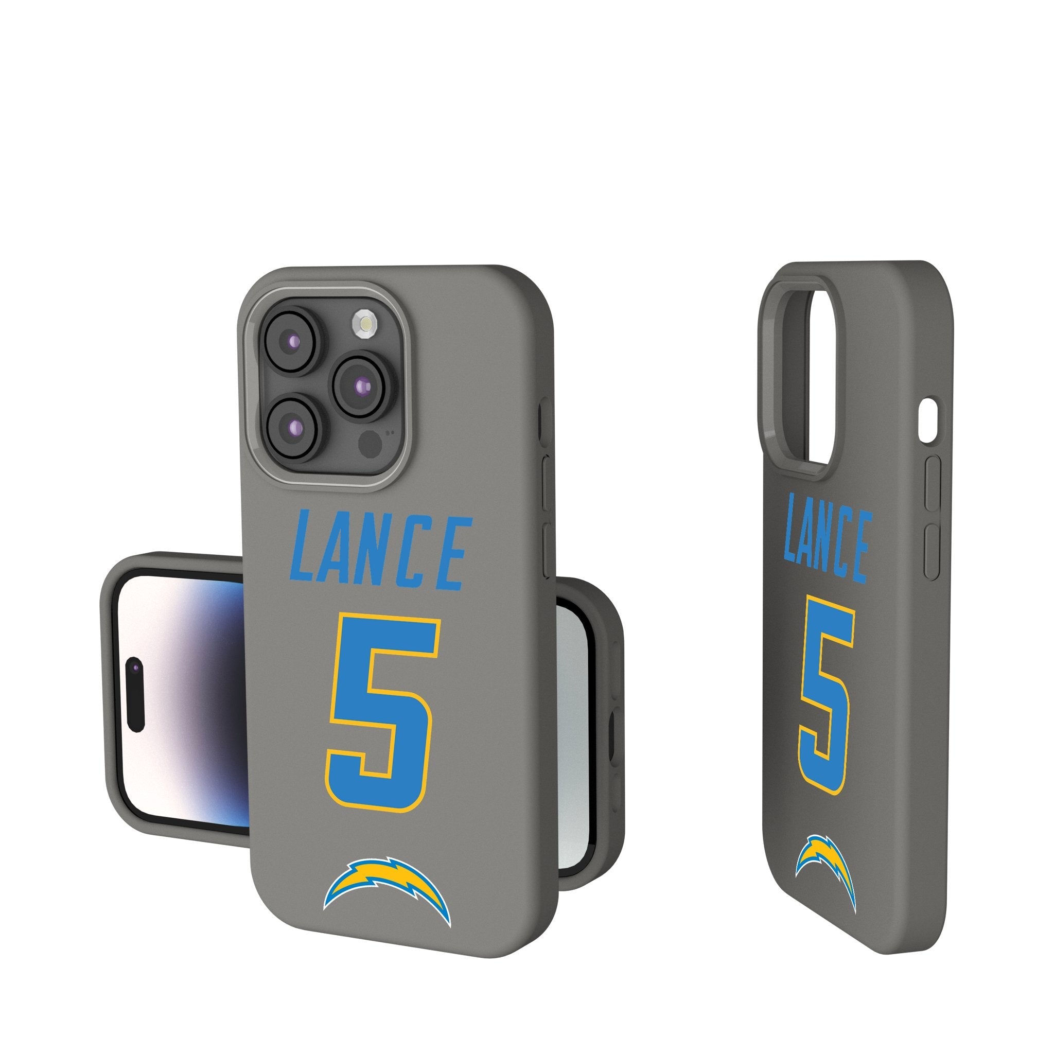 Trey Lance Los Angeles Chargers 5 Game Tactic Soft Touch Phone Case for Apple iPhone - Sports Gifts, Sports Memorabilia, Sports Collectibles, Fan Shop