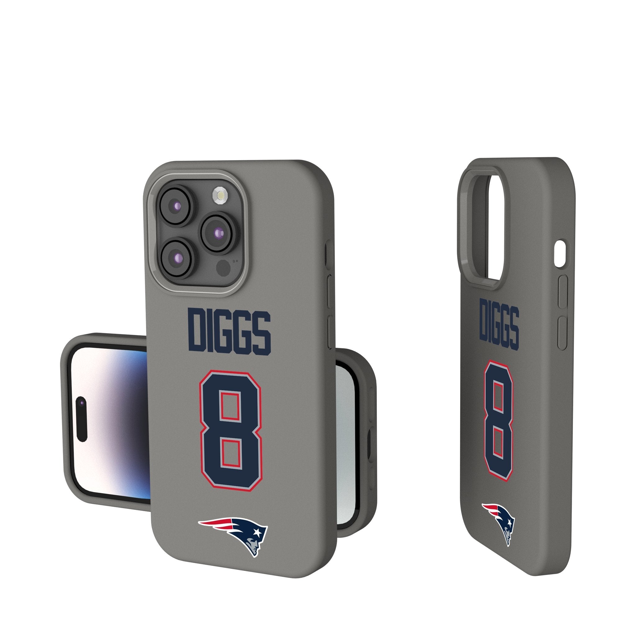 Stefon Diggs New England Patriots 8 Game Tactic Soft Touch Phone Case for Apple iPhone - Sports Gifts, Sports Memorabilia, Sports Collectibles, Fan Shop